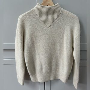 Madewell size XXS cream wool sweater, soft turtleneck